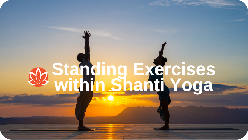 two people practising shanti yoga